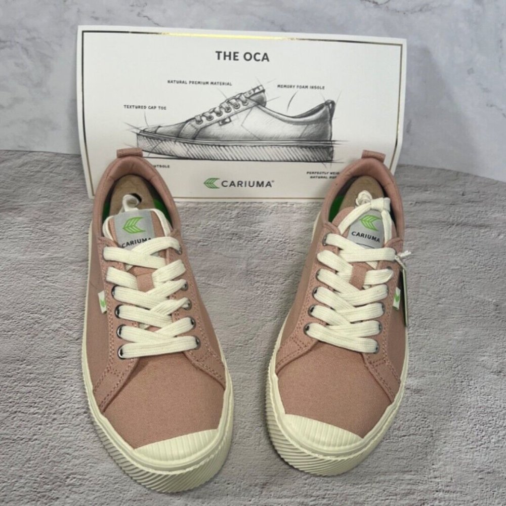 Cariuma OCA Low Canvas Sneakers Unisex Size 8.5 Men/10 Women Dusty Rose - Picture 2 of 10